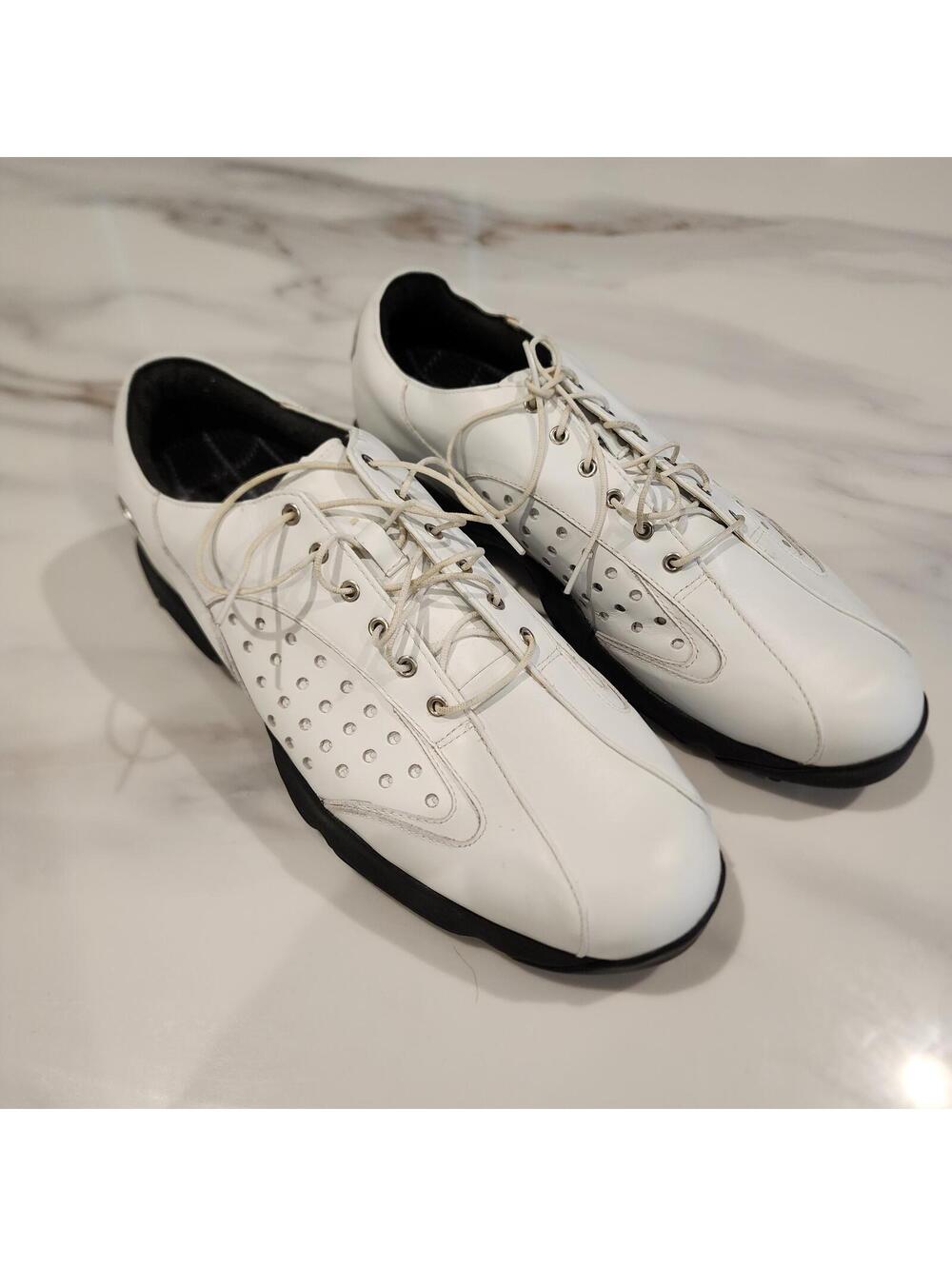 Oakley Golf Shoes White Leather Spikeless Men's Size 12 Worn Once EUC